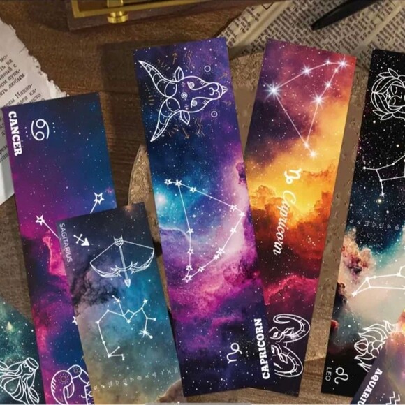 Book Lovers Bundle zodic bookmarks book review sheets stickers - Picture 3 of 8